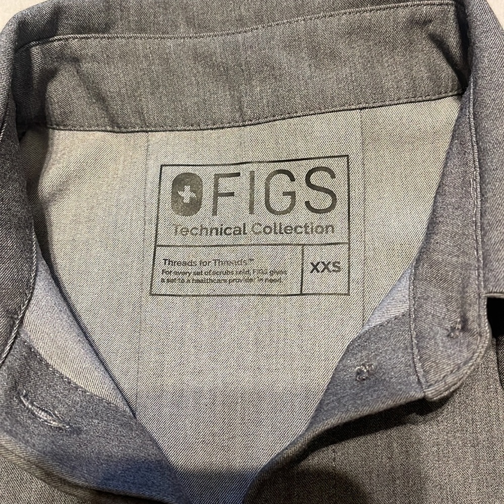 Figs Pilar Collared Button Down Scrub Stop Xxs - image 3